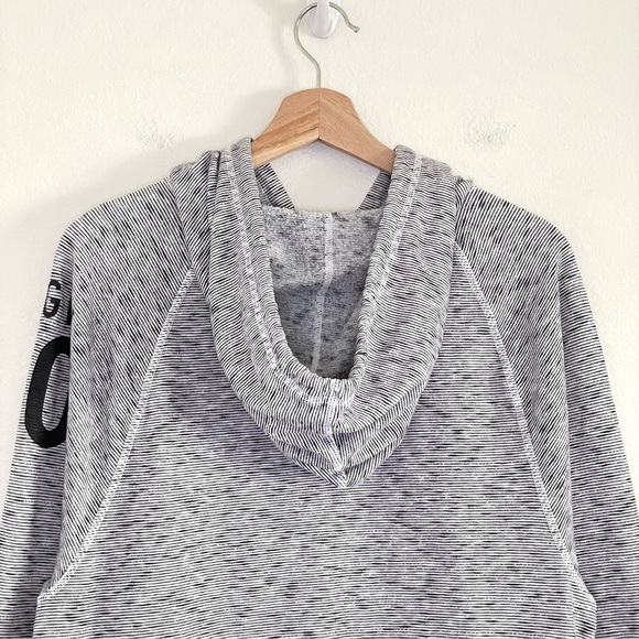Victoria’s Secret Angel 10 Spacedye Zip Up Raglan Hoodie Black White Small - Picture 5 of 13